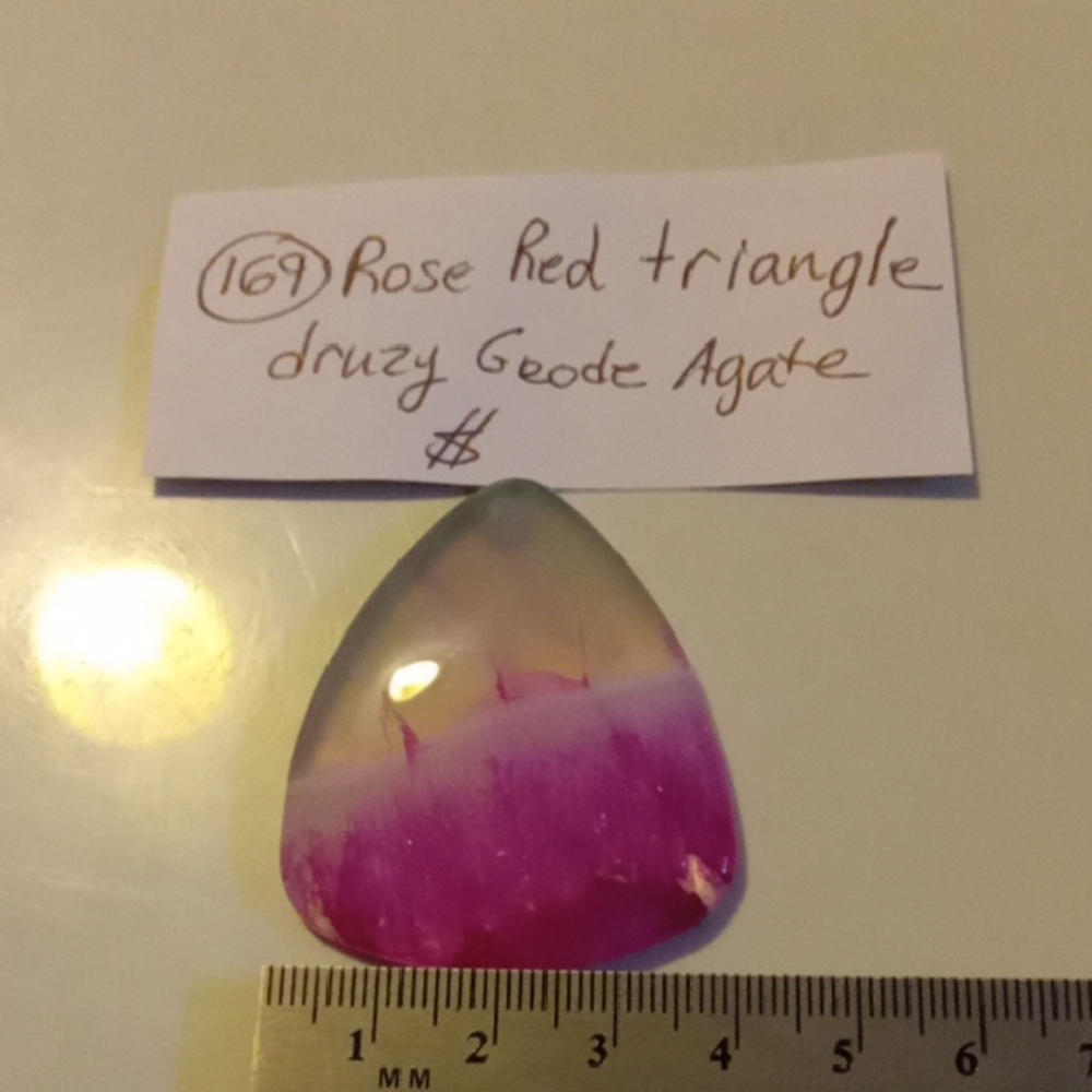 Pink and White Druzy Geode Stone Agate